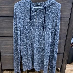 Grey casual quarter zip